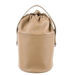 ★Used Once! JIL SANDER Leather Top Handle Bucket Bag★